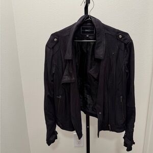 BNCI Distressed Black Moto Jacket